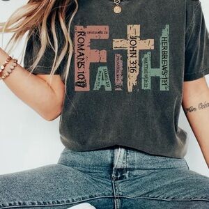 Gray Faith Graphic Tee Short Sleeve XL